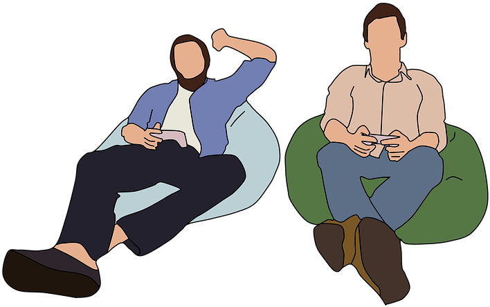 Gamers Get Fun, Excitement, And Sometimes Cash - Ilustracion Jugando A La Play Station (1280x1280)