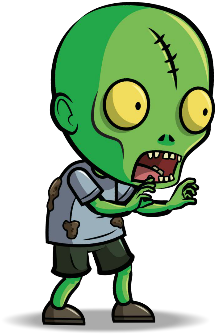 Scar Forehead Zombie Royalty Free Game Art - Scar On Forehead Cartoon (600x500)