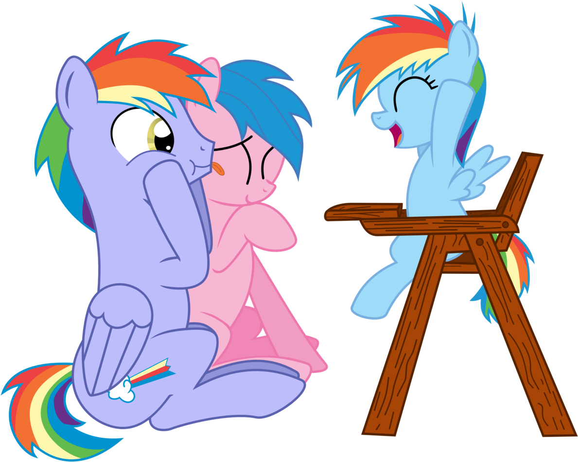 #757752 - Artist - Hyolark, Artist - S - Guri, Baby, - Rainbow Dash Calm Transarent (1260x1024)
