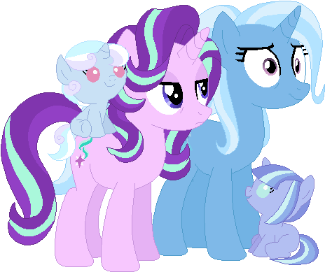 Dannymomochi, Family, Female, Lesbian, Magical Lesbian - Cartoon (518x432)