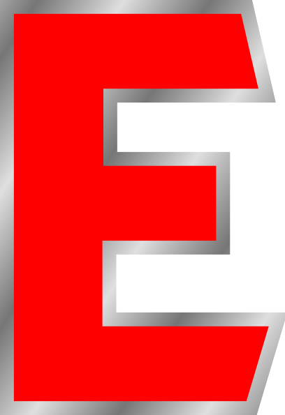 Letter E Clipart Red (408x595)