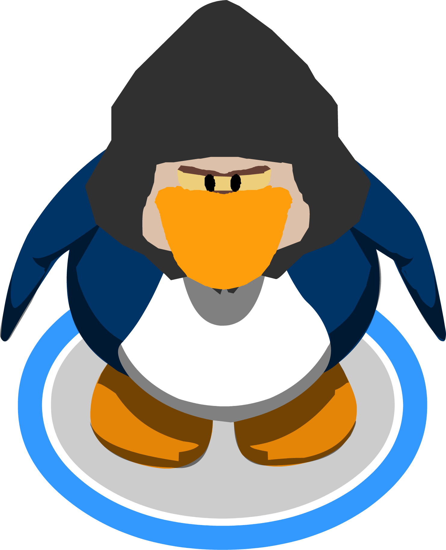 Emperor Palpatine Mask In-game - Club Penguin 10th Anniversary Hat (1482x1829)