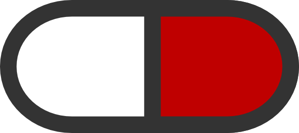 Fashionable Design Pill Clipart Red White Clip Art - Red And White Pill (600x267)