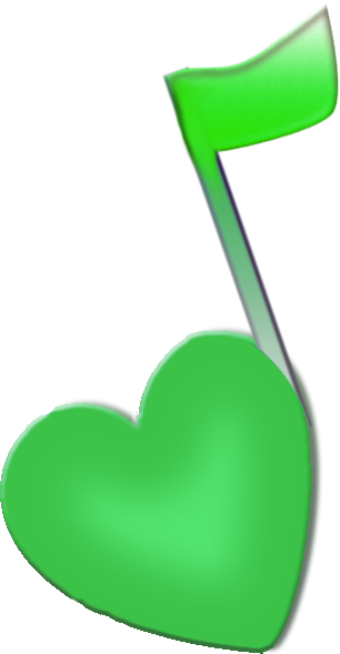 Green Music Note - Green Musical Note (306x589)