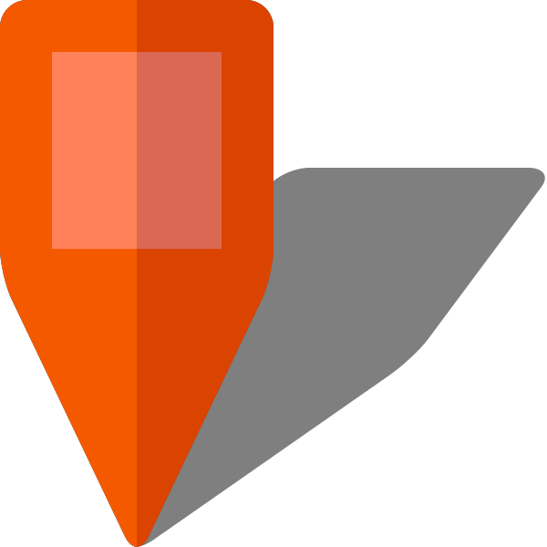 Simple Location Map Pin Icon5 Orange Free Vector Data - Graphic Design (600x600)