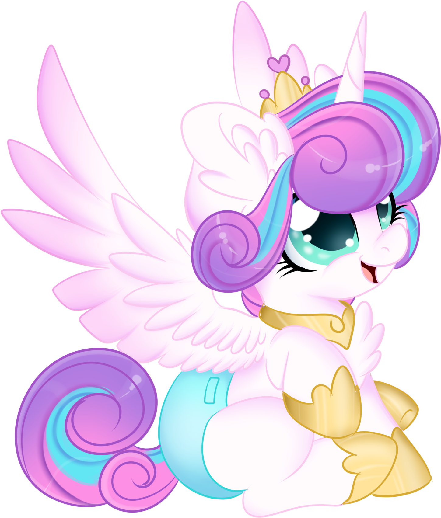 Princess Flurry Heart By Silent Shadow Wolf - Fluffy Heart Pony (1600x2133)