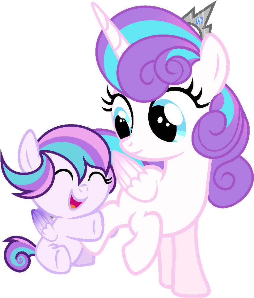 Mlp Flurry Heart And Her Little Sister Lissa By Galaxyswirlsyt - Mlp Flurry Heart Sister (1024x1012)