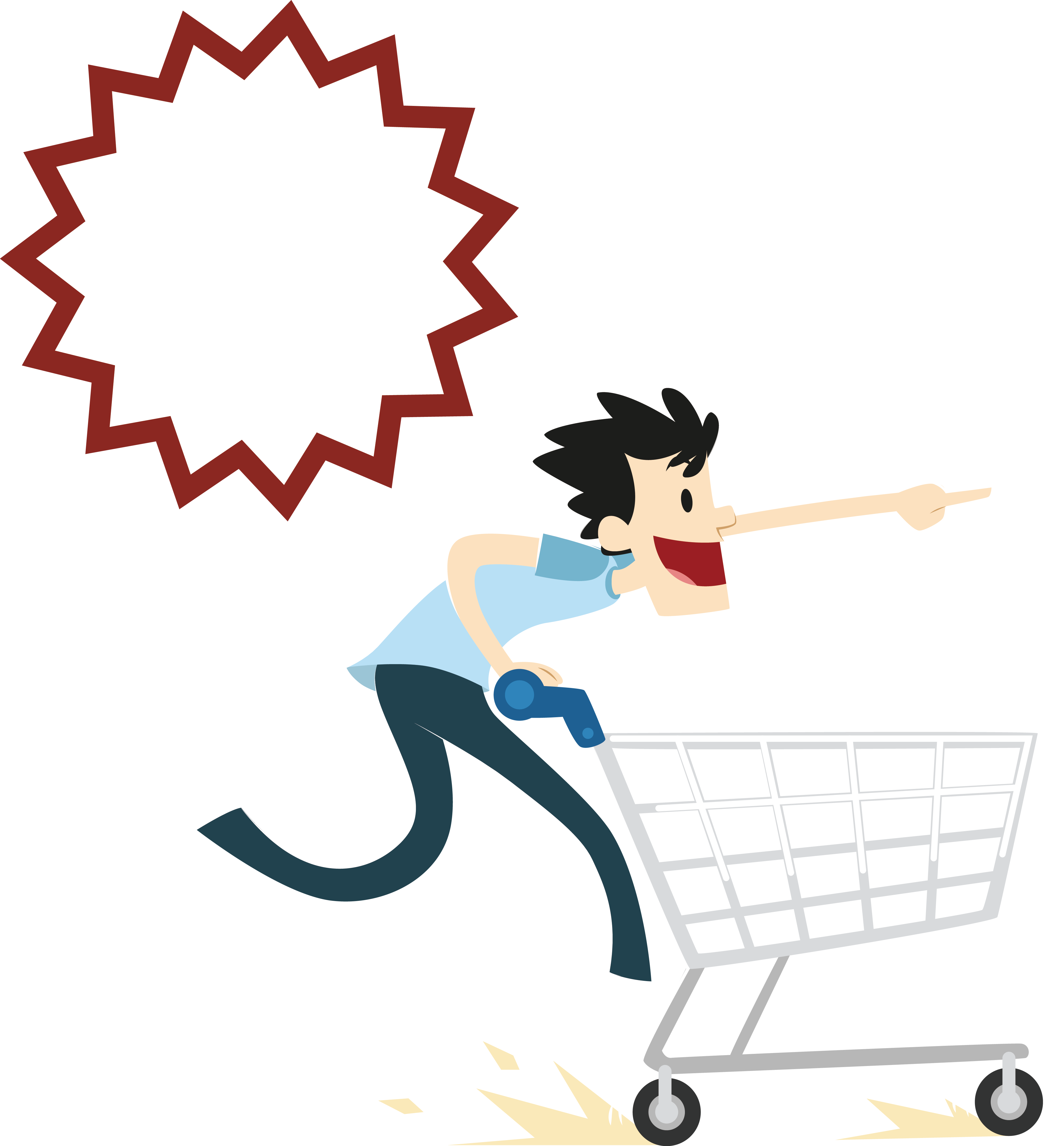 Shopping Cart Rushed To The Mall - Shopping Cart Rushed To The Mall (4109x4426)