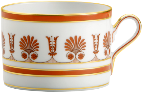 Richard Ginori 1735 Palmette Scarlatto Teacup And Saucer - Richard Ginori 1735 Palmette Black Teacup (640x463)