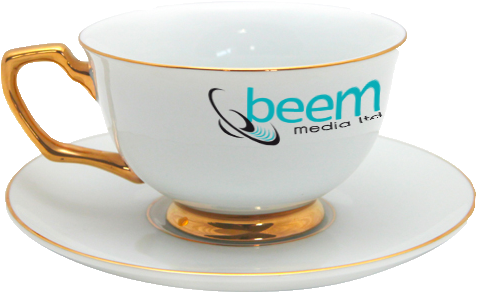 Graphic Design We Have Worked With A Wide Range Of - Cristina Re Signature Ivory Teacup & Saucer Set (500x386)