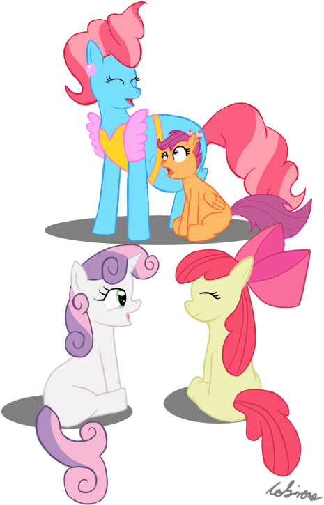 Apple Bloom, Artist - Pregnant Cutie Mark Crusaders (510x749)