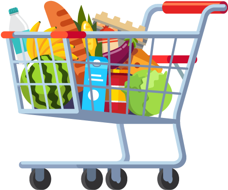 It Allows To Obtain Information Related To Behavioural - Cliente Com Carrinho De Compras (500x500)