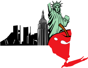 New York State Decal - Map Of New York State (350x350)