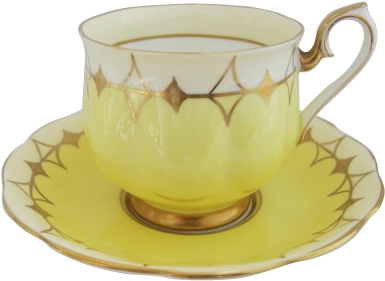 Early Royal Albert Art Deco Styled Tea Cup And Saucer - Saucer (384x384)