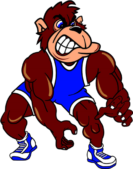 Brown Gorilla Cartoon Clip Art Images - Gorilla Baseball (600x600)