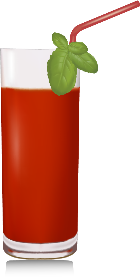 Bloody Mary Cocktail Mimosa Tomato Juice Martini - Copo De Suco Vermelho Png (1848x1563)