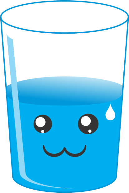 Kawaii Glass Of Water By Ninainlove On Deviantart - Water Notzi (414x620)