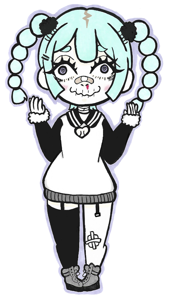[ Oc ] Creepy Cute By Swirly-glasses - Art (578x974)