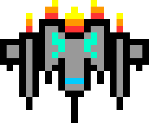 Preview - Pixel Spaceship (500x413)
