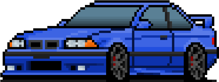 Bmw Pixel Sports Car Png Clipart - Car Pixel Png (1024x1024)