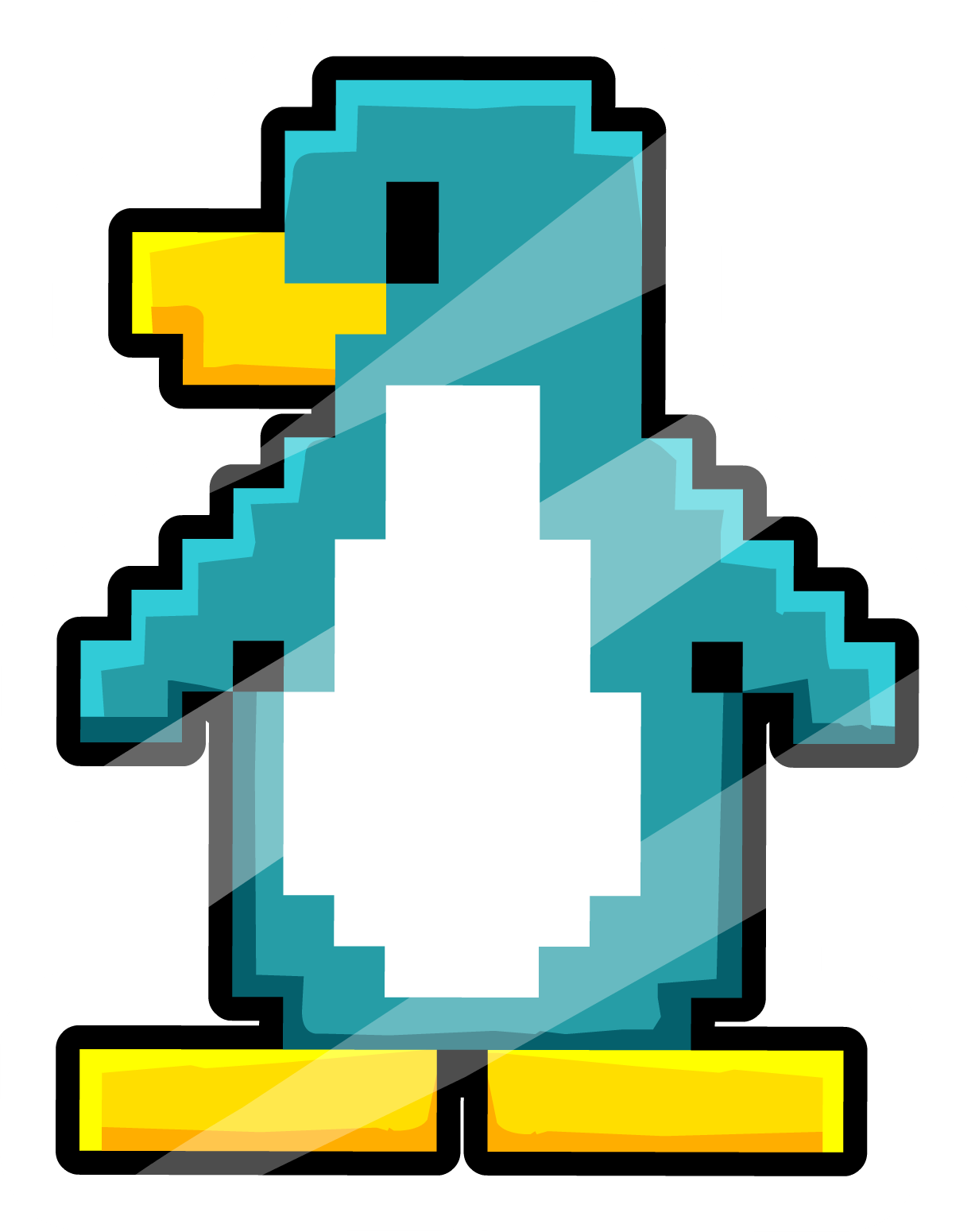 Pixel Penguin Pin - Pins De Club Penguin (1227x1550)