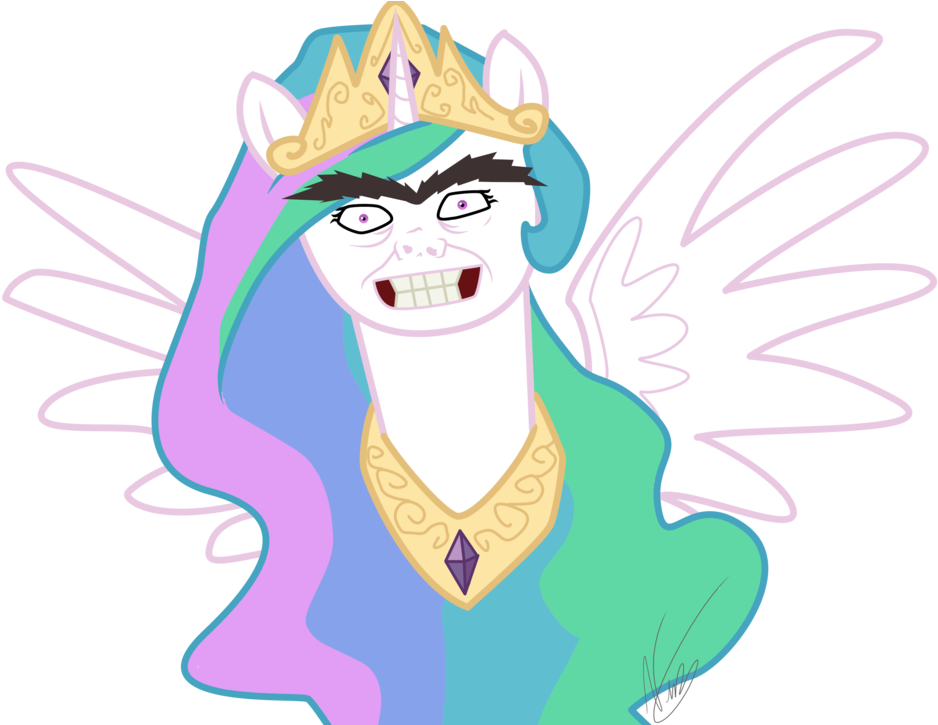 Creepy Celestia By Botanikern - Cartoon (1024x724)