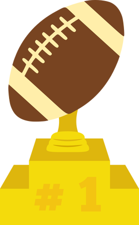 Pin Football Trophy Clipart - American Football Ball Logo (278x450)