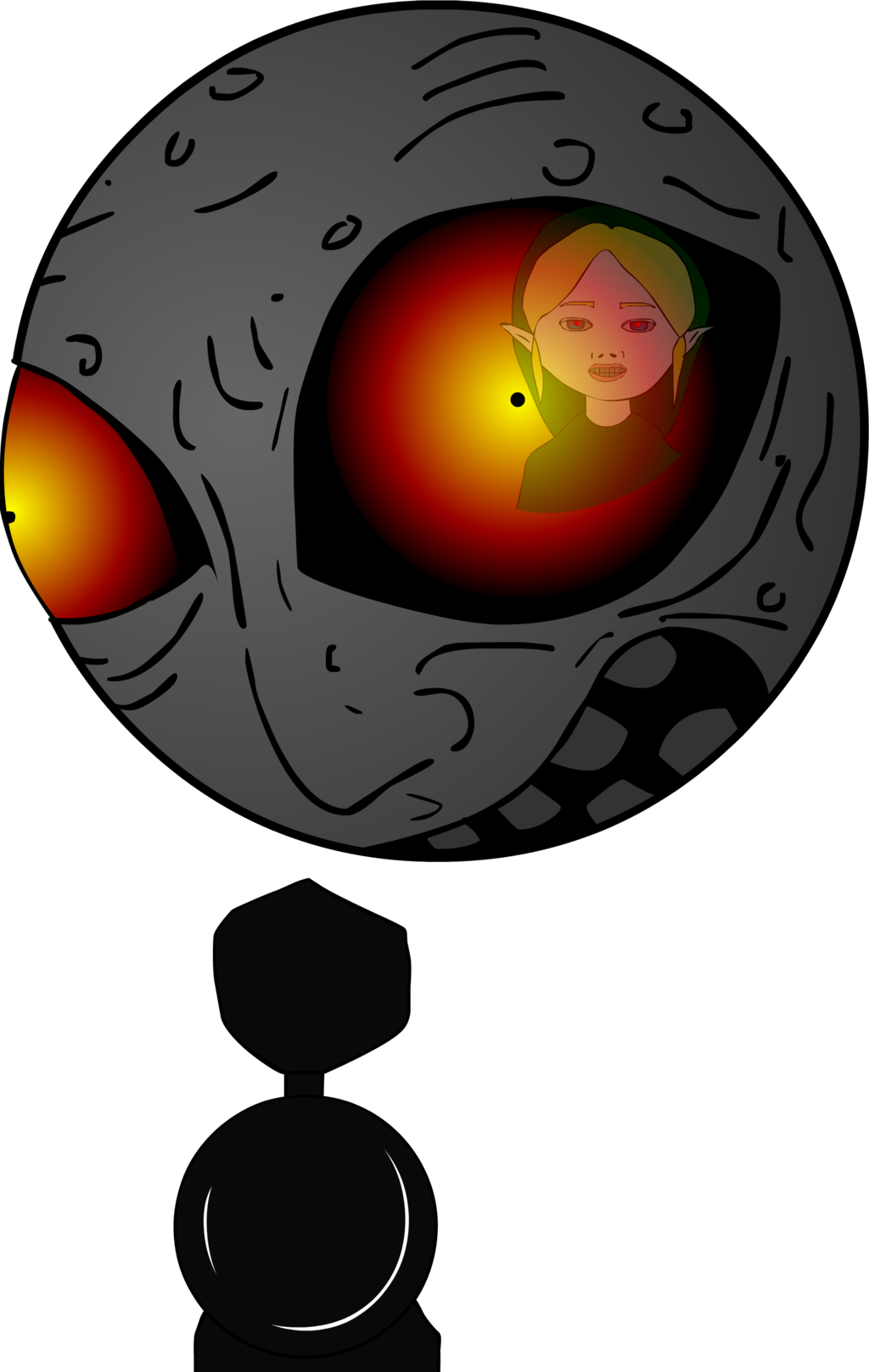 Creepy Moon Majora's Mask By Mcmoontloz Creepy Moon - Circle (1024x1617)