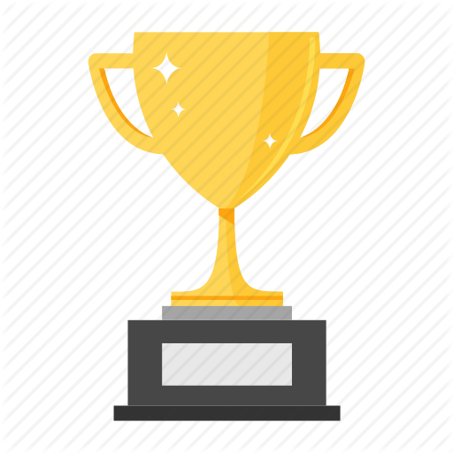 Gold Trophy Illustration Icon - Award Trophy Icon Png (512x512)