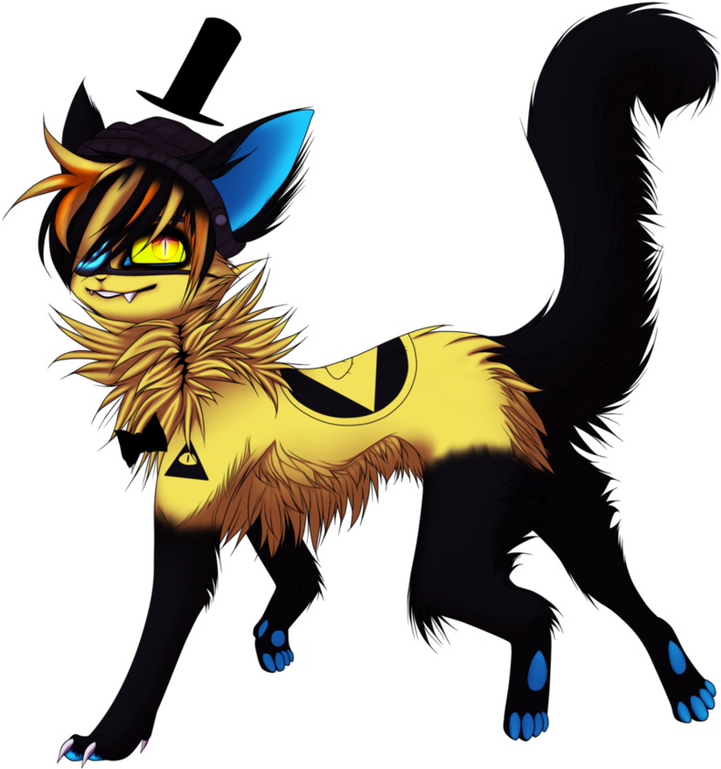 Bill Cipher Cat By Yamiko-creepy - Bill Cipher As A Cat (905x883)