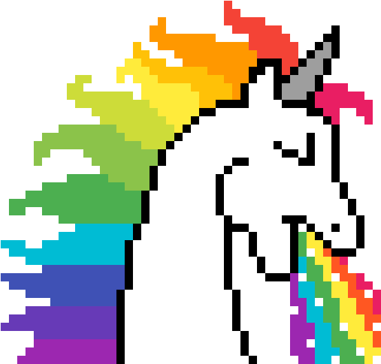 Minecraft Pixel Art Unicorn (600x600)
