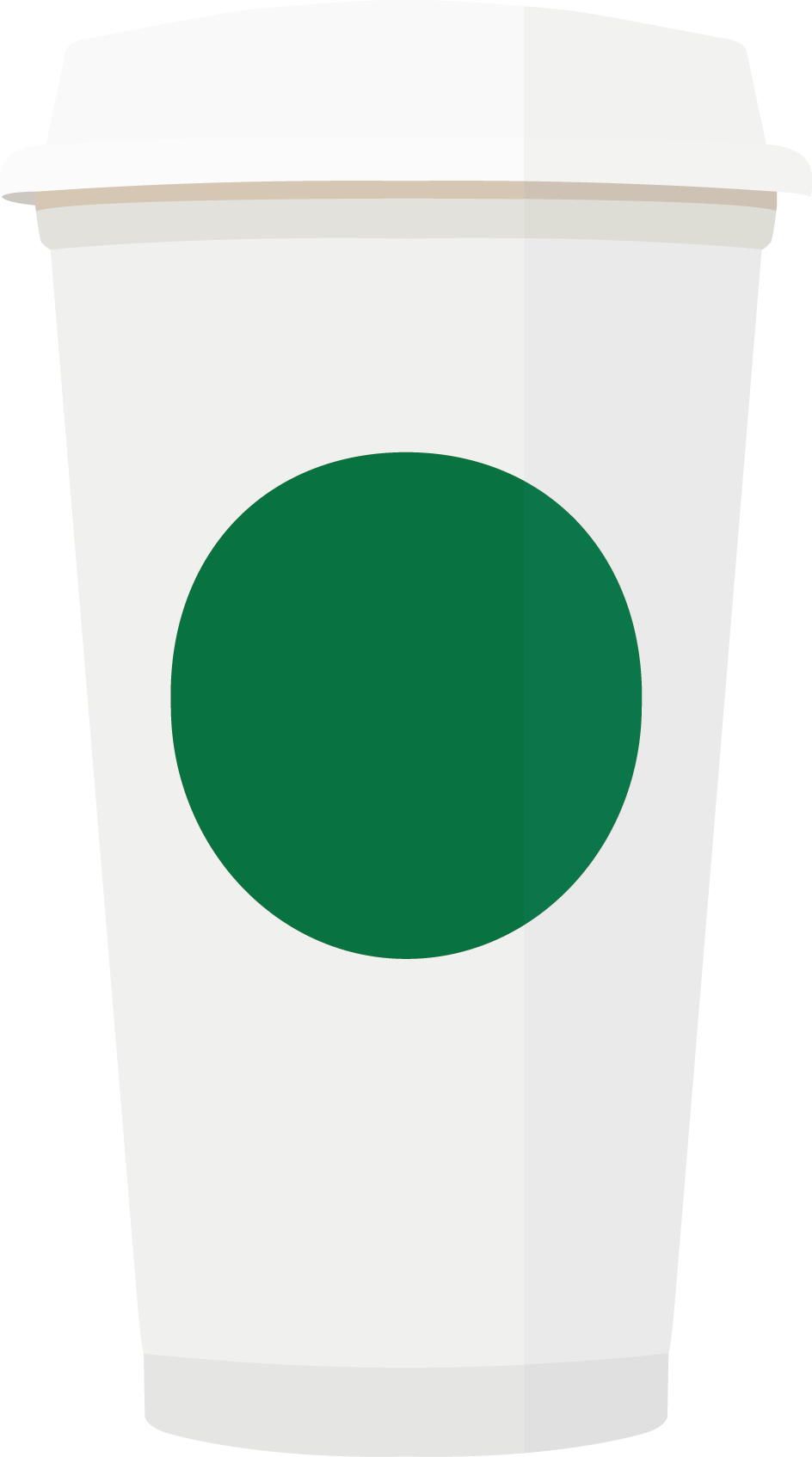 Takeaway Coffee Cups Vector Graphic / Flat Icon On - Plastic (944x1694)