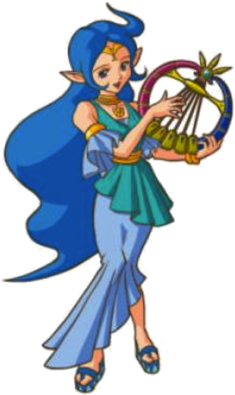 And While Din Offers Link Her Strength, Her Light, - Legend Of Zelda Oracle Of Ages Nayru (626x833)
