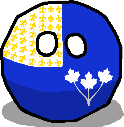 French Canadaball - Montenegro Countryball (500x500)
