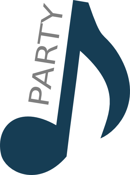 Party Clip Art - Music Notes Clip Art (444x595)