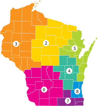 Wisconsin Regions - Wisconsin Supreme Court Election 2018 (376x403)