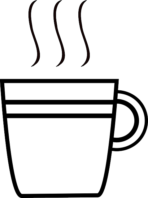 Coffee Cup Vector Black And White Cup Coffee Black - Coffee Cup Clip Art (478x640)