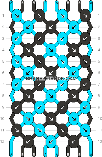 Normal Pattern - Violet Friendship Bracelet Pattern (354x528)