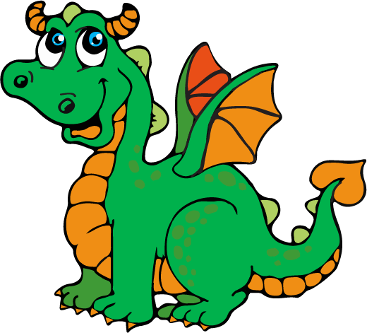 Druid Hill Elementary - Green Dragon Clip Art (520x471)