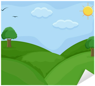 Cartoon Background Vector Sticker • Pixers® • We Live - Illustration (400x400)