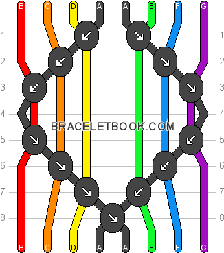 Hollow Diamonds Friendship Bracelet Pattern Number - Friendship Bracelet Patterns Dimond (354x376)