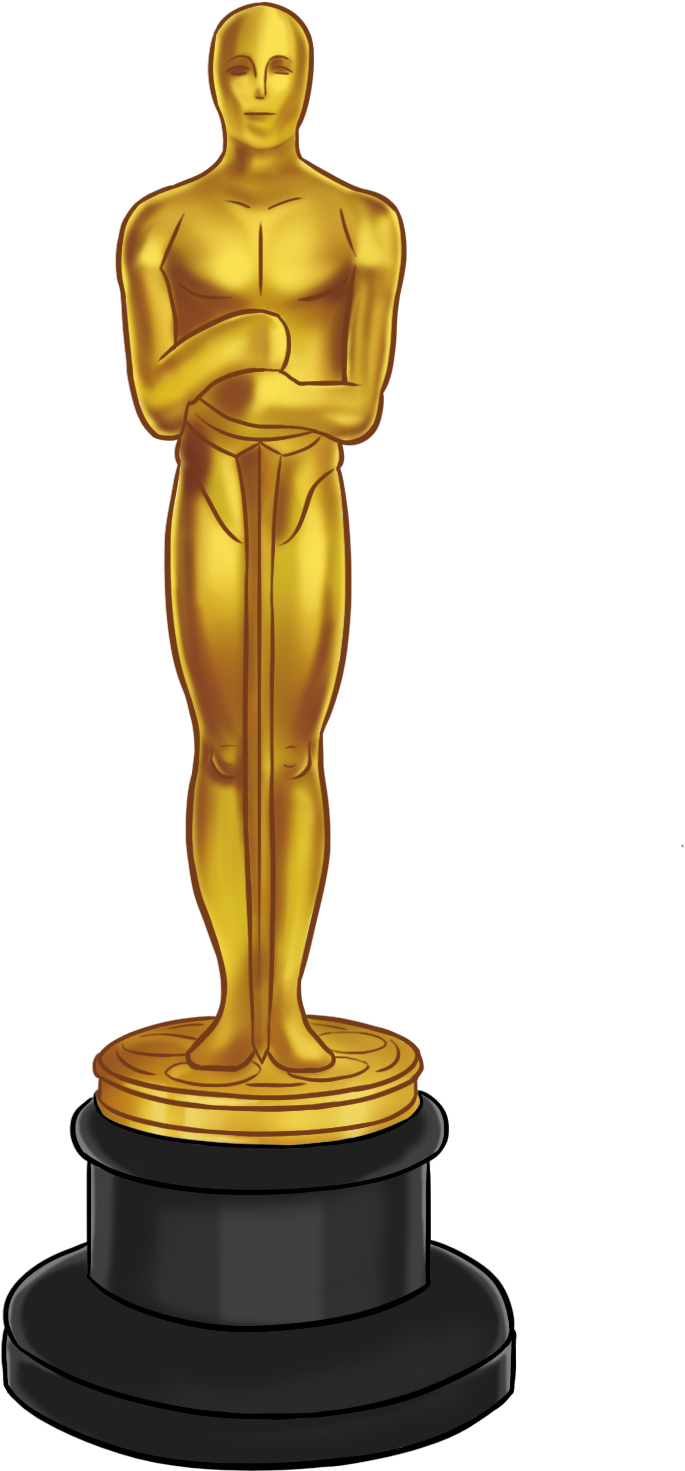 Illustration By Sophia Arredondo / Unlv Scarlet & Gray - Oscar Statue 2018 Png (900x1500)