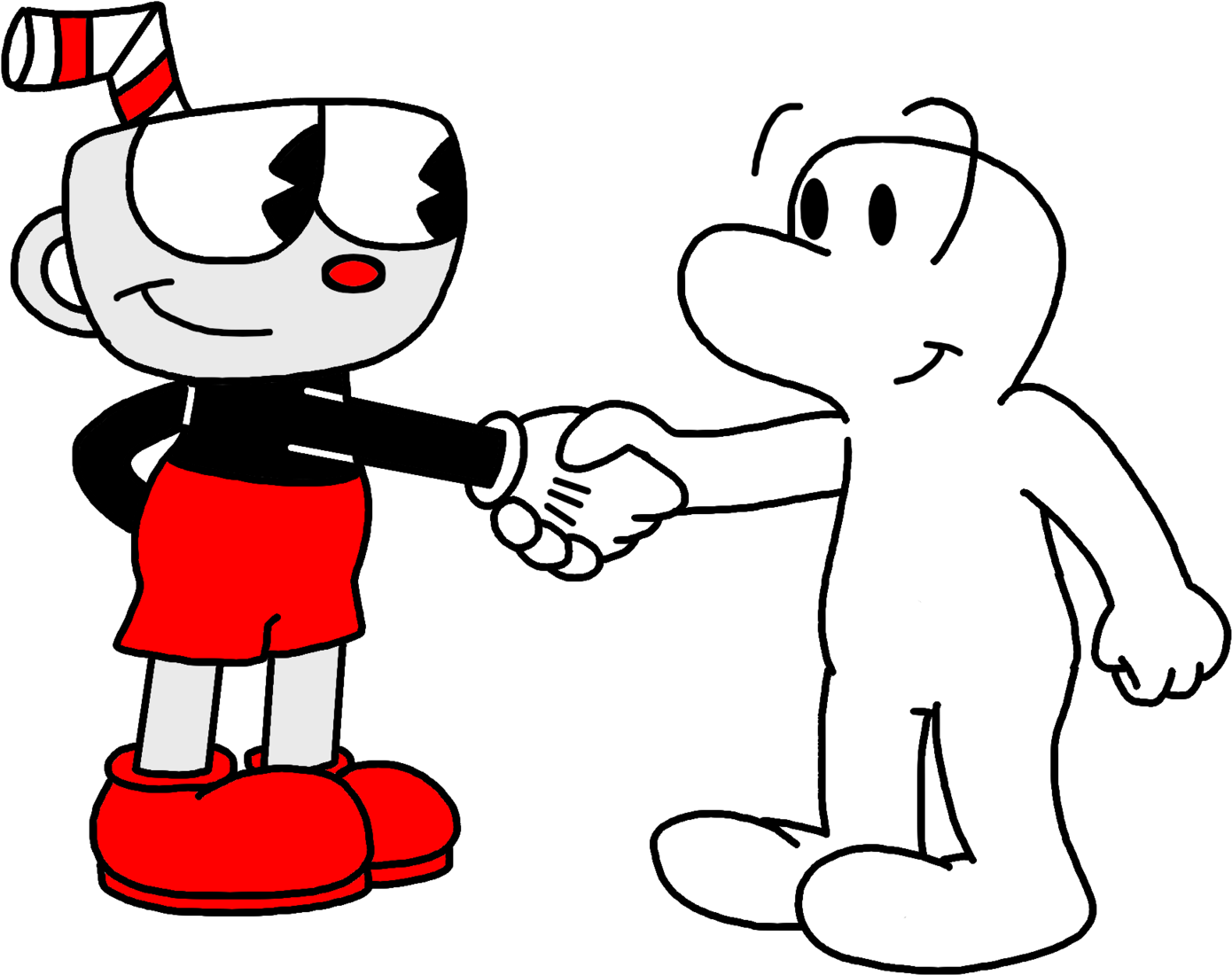 Fone Bone Meets Cuphead By Marcospower1996 Fone Bone - Cartoon (1600x1600)