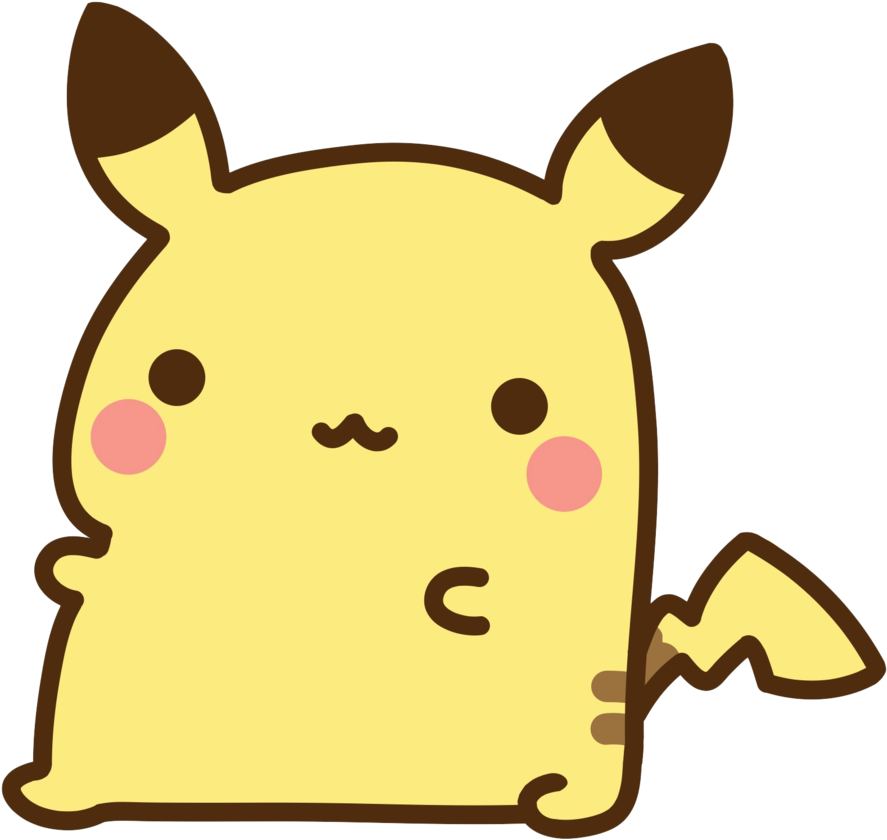 Not Mine Pikachu Chibi Fabulous Cute Kute Tiny Sticker - Transparent Chibi Pikachu (925x863)