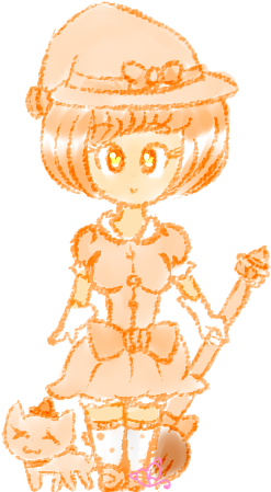 Crayon Chibi Pumpkin Pie And Spice By Kittyhimesweetheart - Illustration (450x450)