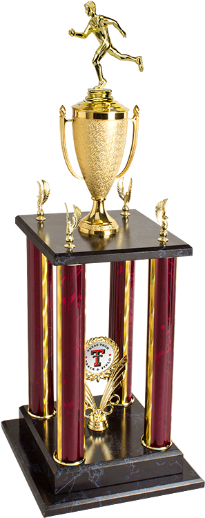 4 Column Trophy For Track & Field Events - 1st Place Trophy Track (346x800)