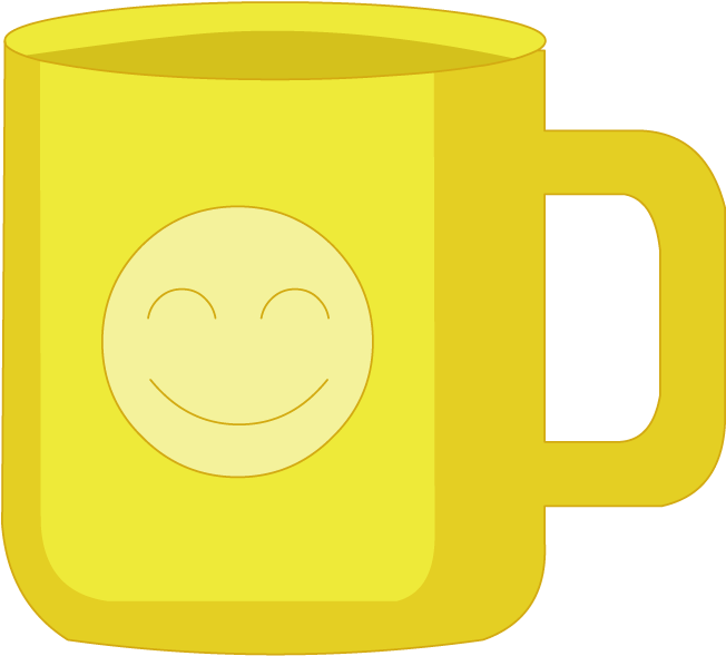 Smiley Coffee Cup Yellow Cafe - Smiley (700x700)