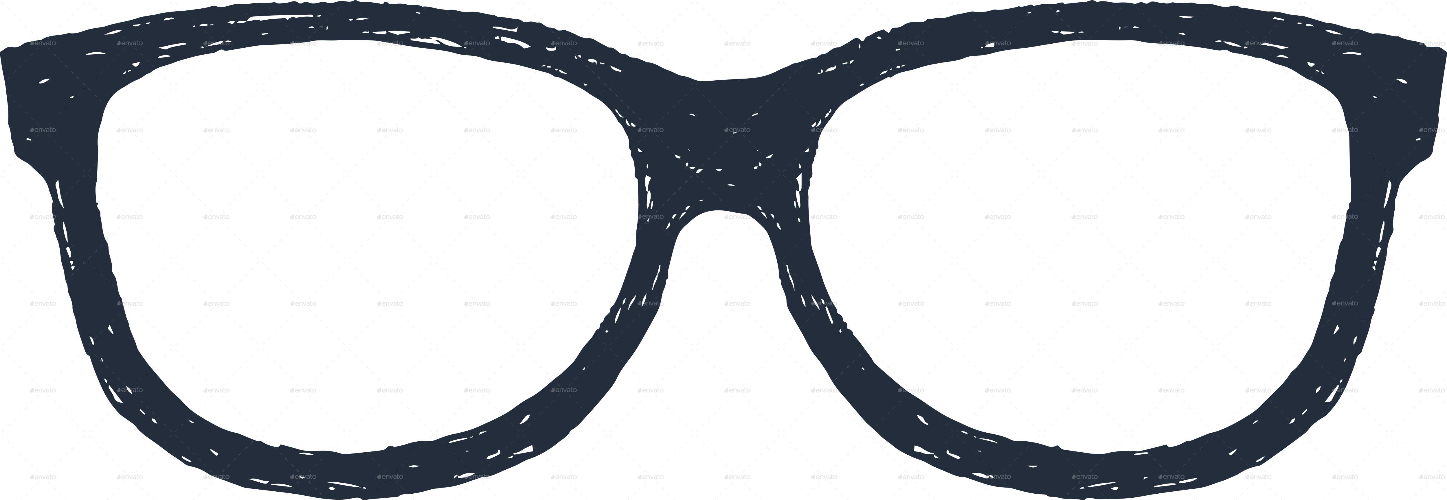 Hipster 37 Hand Drawn Objects - Hand Drawing Png Mustache (5000x1730)