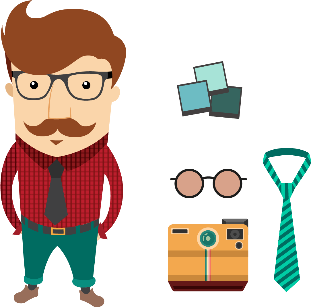 Hipster Fashion Clip Art - Man With Moustache Cartoon (1219x1264)