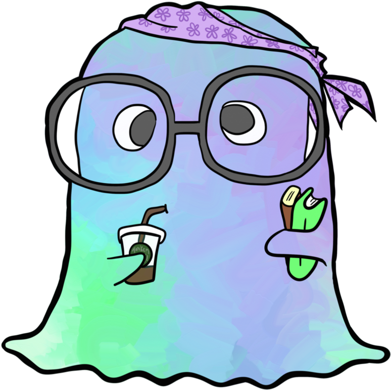 Hipster Ghost By Jackdragondale - Hipster Ghost By Jackdragondale (894x894)